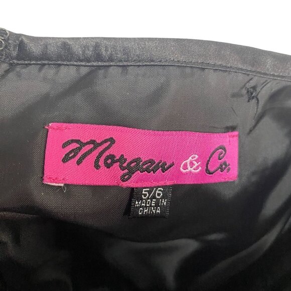 MORGAN & CO. Black Strapless Dress Size 5/6 Party Prom Mini Dress - Picture 6 of 11